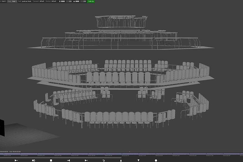 WYSIWYG model of the Rose Theatre, London